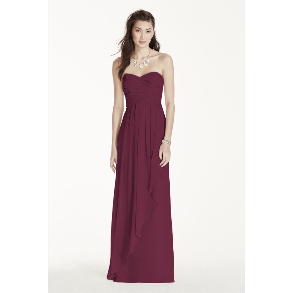 Size 6 David’s Bridal Maroon Versa Dress